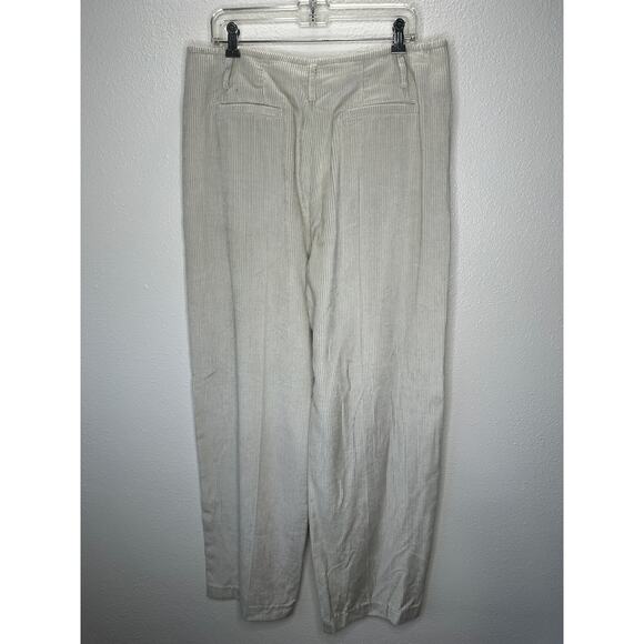 NWT Brunello Cucinelli Oversize Sand Beige Front Pleat Wide Leg Corduroy Pant 12 - Picture 7 of 16